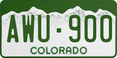 CO license plate AWU900