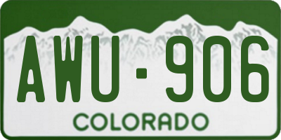 CO license plate AWU906