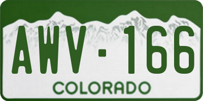 CO license plate AWV166