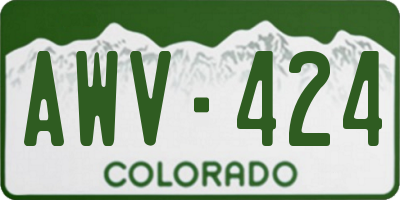 CO license plate AWV424
