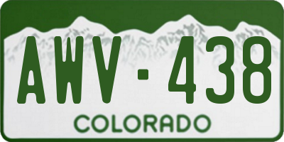 CO license plate AWV438
