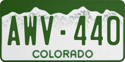 CO license plate AWV440