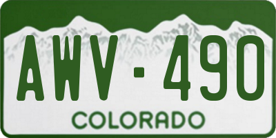 CO license plate AWV490