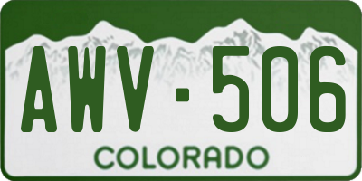 CO license plate AWV506