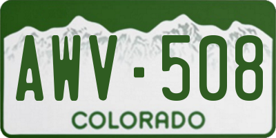 CO license plate AWV508