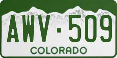 CO license plate AWV509
