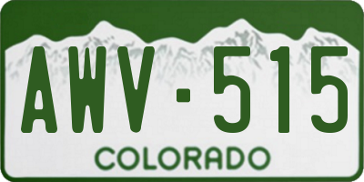 CO license plate AWV515