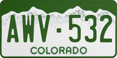 CO license plate AWV532