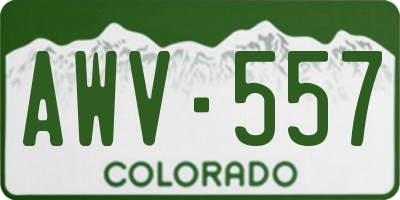 CO license plate AWV557