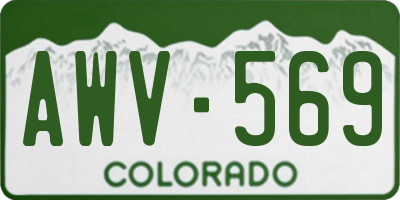 CO license plate AWV569