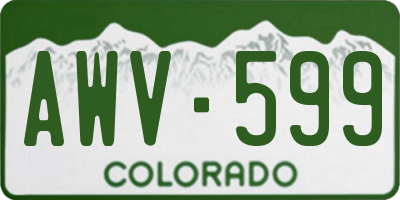 CO license plate AWV599