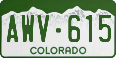 CO license plate AWV615