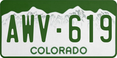 CO license plate AWV619