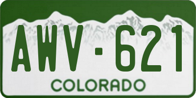 CO license plate AWV621