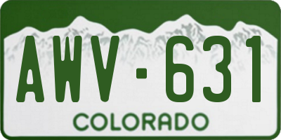 CO license plate AWV631