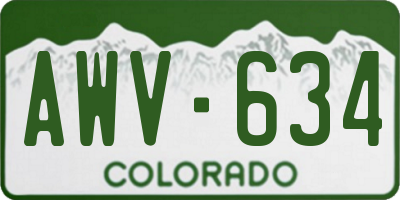 CO license plate AWV634