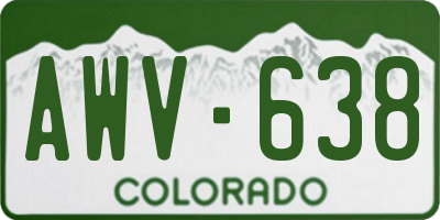 CO license plate AWV638