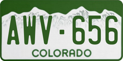 CO license plate AWV656