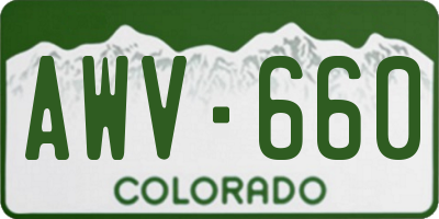 CO license plate AWV660
