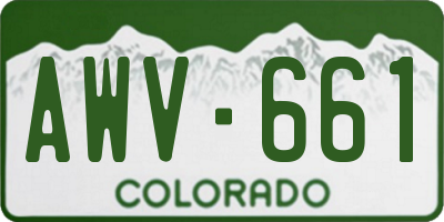 CO license plate AWV661