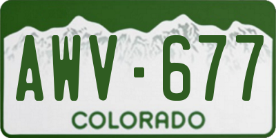 CO license plate AWV677