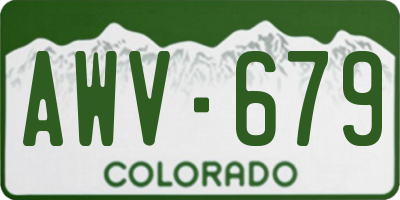 CO license plate AWV679