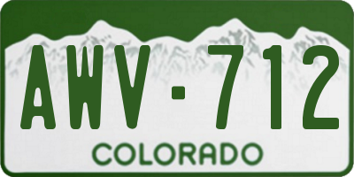 CO license plate AWV712