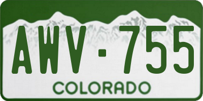 CO license plate AWV755