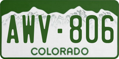 CO license plate AWV806