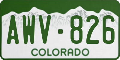 CO license plate AWV826