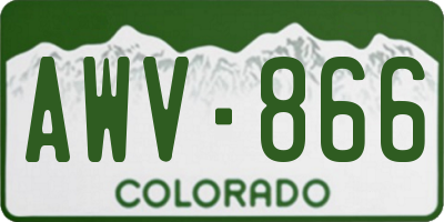 CO license plate AWV866