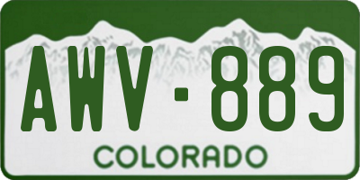 CO license plate AWV889