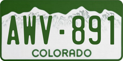 CO license plate AWV891