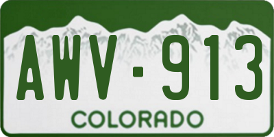 CO license plate AWV913