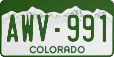 CO license plate AWV991