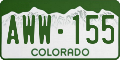CO license plate AWW155