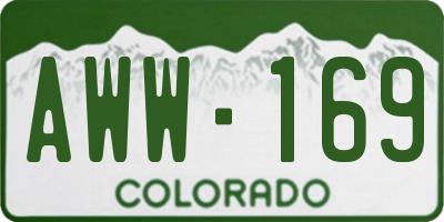 CO license plate AWW169