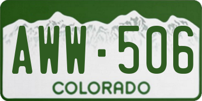 CO license plate AWW506