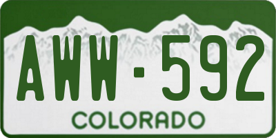 CO license plate AWW592
