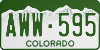 CO license plate AWW595