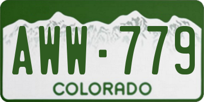 CO license plate AWW779