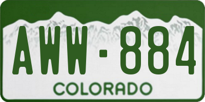CO license plate AWW884