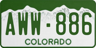 CO license plate AWW886