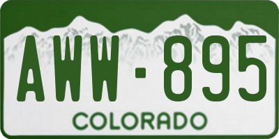 CO license plate AWW895
