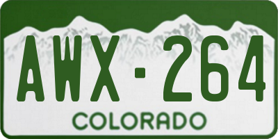 CO license plate AWX264