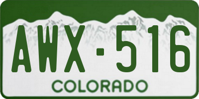 CO license plate AWX516