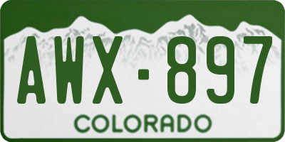 CO license plate AWX897