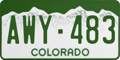 CO license plate AWY483