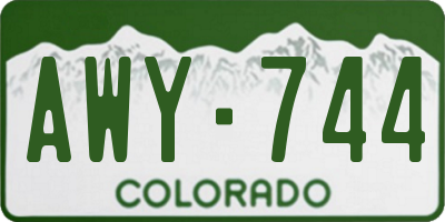 CO license plate AWY744