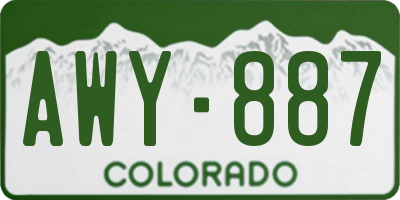 CO license plate AWY887